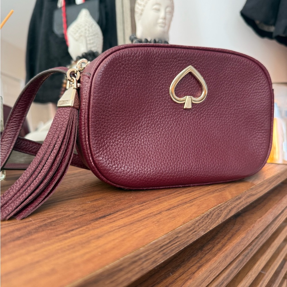 Elegant Kate Spade Burgundy Crossbody Bag